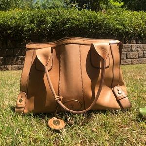 Fossil brand new tan leather hand bag